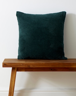 Cuddle Fleece Cushion - Forest Green