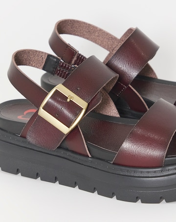 Heavenly Feet Indigo Buckle Sandals - Wide Fit (E)