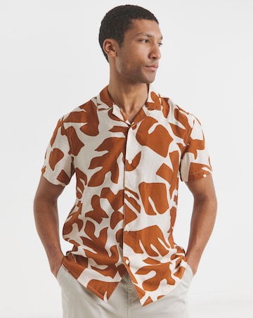 Leaf Crinkle Revere Collar Shirt