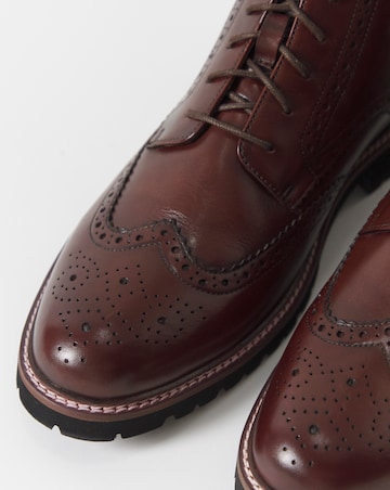 Smart Brogue Lace Up Boot Wide Fit