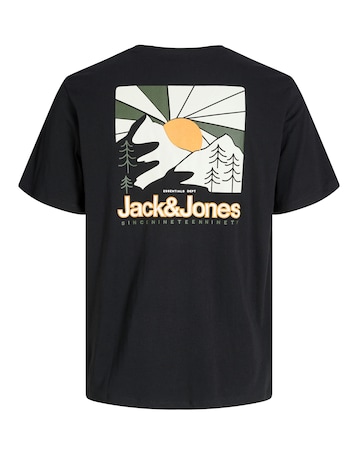 Jack & Jones Mine Back Graphic T-Shirt - Black