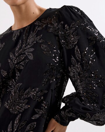 Phase Eight Odette Sequin Black Dress