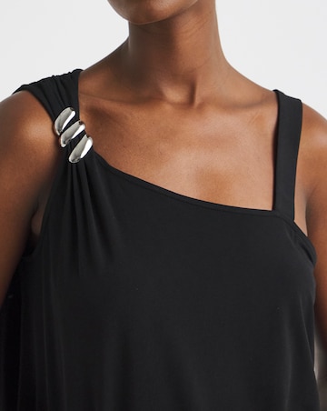 Trim One Shoulder Longline Top