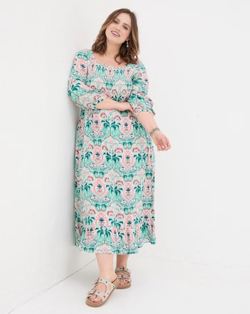 FatFace Adele Mirrored Paisley Midi Dress