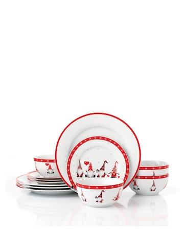 Waterside Nordic Gnome 12 Piece Dinner Set