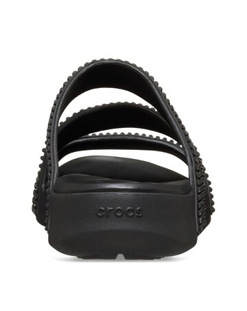 Crocs Black Get Away Strappy Gems Detail - Standard Fit