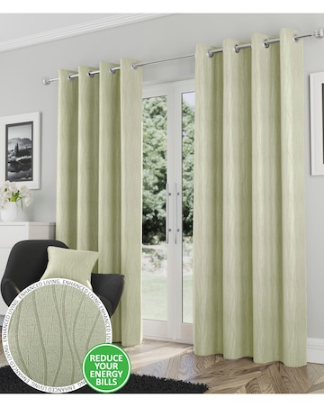 Goodwood Thermal Light Filtering Textured Embossed Eyelet Curtain