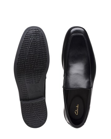 Clarks Howard Edge Wide Fit Shoe - Black