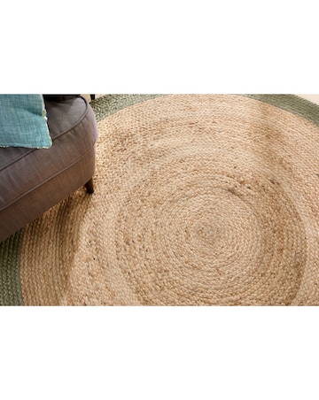 Jute Border Circle Rug