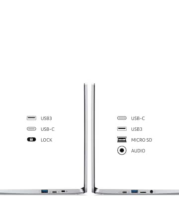 Acer 315 Intel Celeron 4GB/128GB 14in Chromebook - Silver