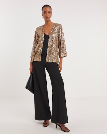 Jersey Sequin Kimono Top
