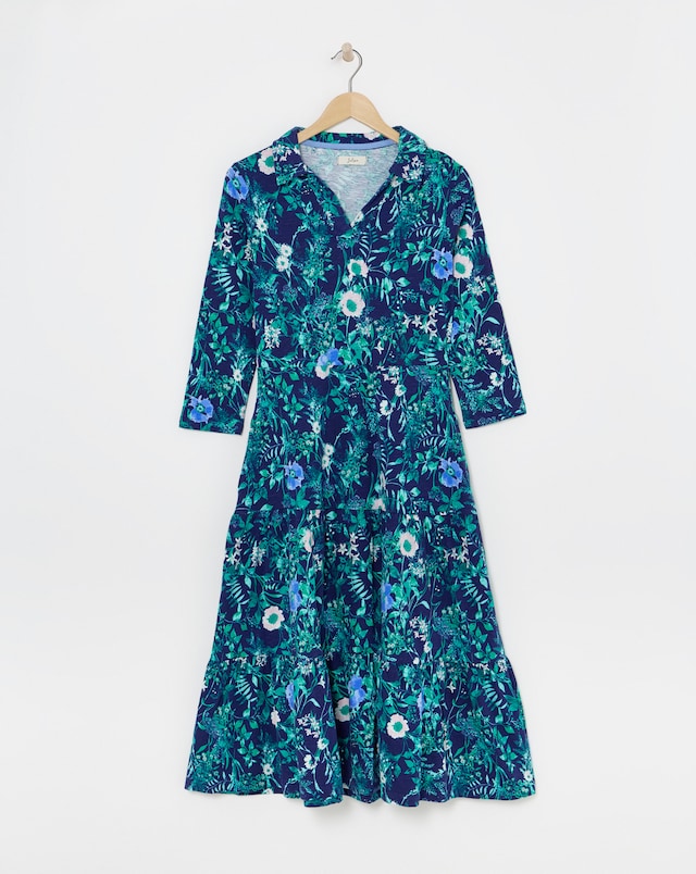 Julipa Pure Cotton Tiered Midi Dress