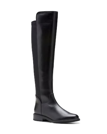 Clarks Renewal Leather Knee High Boots Standard Fit