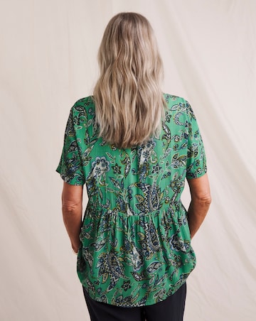 Julipa Textured Crinkle Printed Blouse