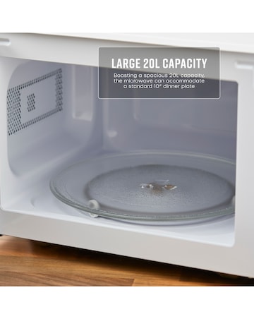 Swan SM4420WHT 20L White Manual Microwave