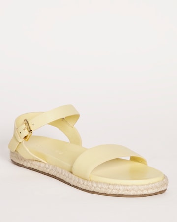 Leather Ankle Strap Espadrille - Extra Wide Fit (EEE)