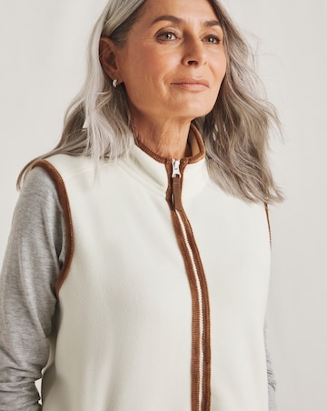 Julipa Zip Up Fleece Gilet With Cord