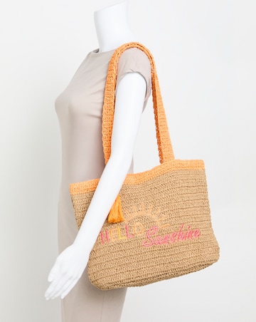 Hello Sunshine Slogan Beach Bag