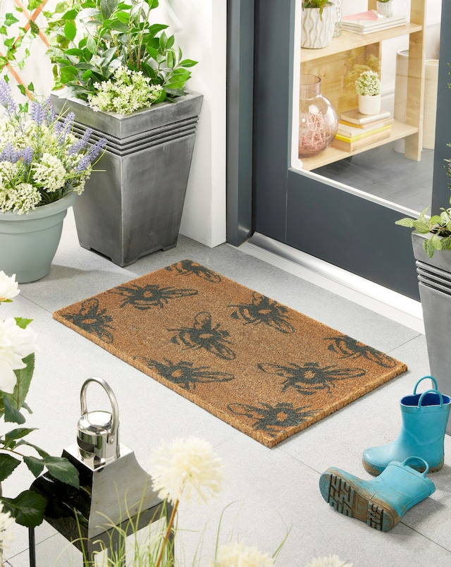My Mat Printed Coir Buzzy Bees Doormat - Natural