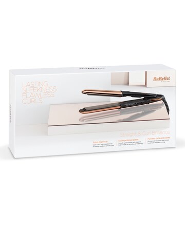 BaByliss Titanium Brilliance Straight & Curl Hair Straightener