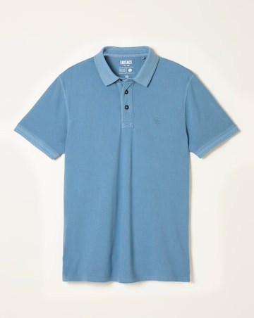 FatFace Short Sleeve Pique Polo (Regular & Tall) - Blue