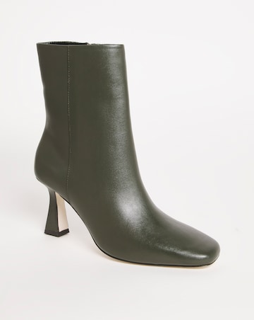 Leather Square Toe Boot - Wide Fit (E)