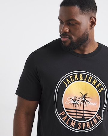 Jack & Jones Palm Graphic T-Shirt - Black