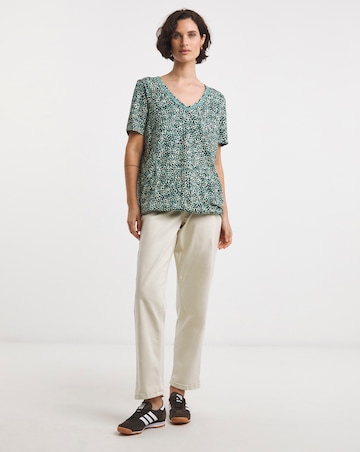 Bubble Hem Short Sleeve Top