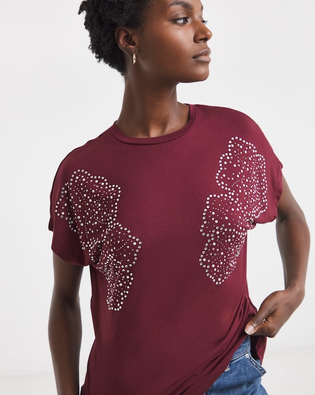 Floral Embellished T-Shirt