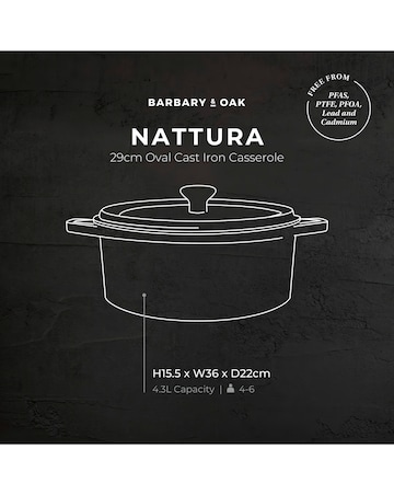 Barbary & Oak Nattura 29cm Oval Casserole Dish Teal