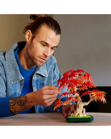 LEGO Botanicals Japanese Red Maple Bonsai Tree Plant Decor Building Kit 10348