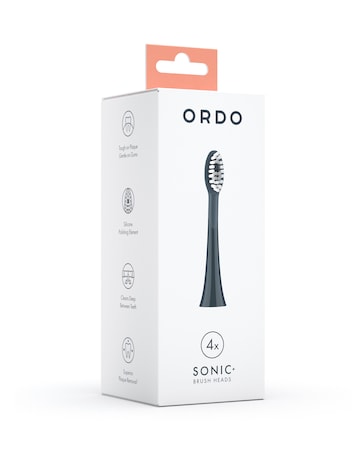 Ordo Sonic+ Brush Heads 4 Pack - Charcoal Grey