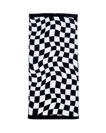 Catherine Lansfield Checkerboard Beach Towel