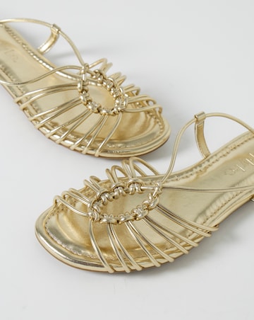 Cinder Tubular Woven Flat Sandals - Extra Wide Fit (EEE)