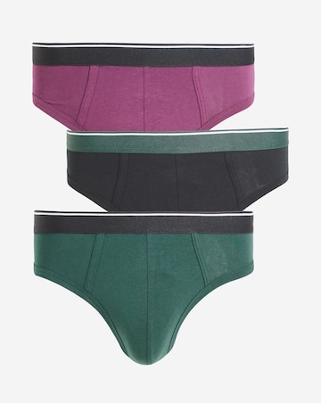 3 Pack Contrast Waistband Brief