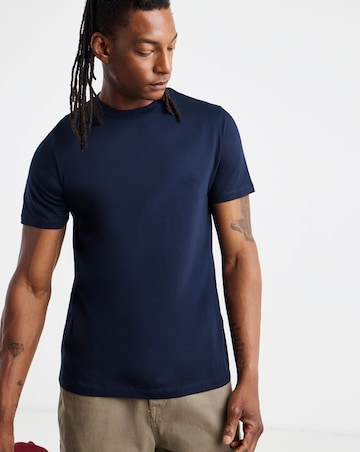 Supima Crew Neck T-Shirt- Navy