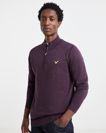 Voi Storm 1/2 Zip Knitted Jumper Long