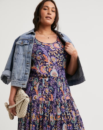 Joe Browns Tabitha Boho Border Crinkle Maxi Dress