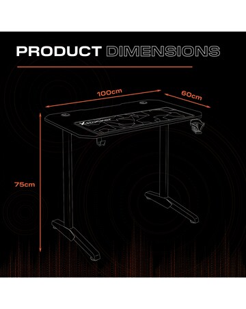 X Rocker Panther Esports Gaming Desk