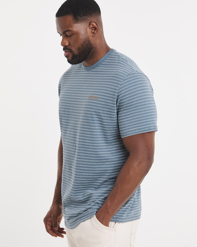 JACK & JONES Devin Daytona Striped T-Shirt - Blue