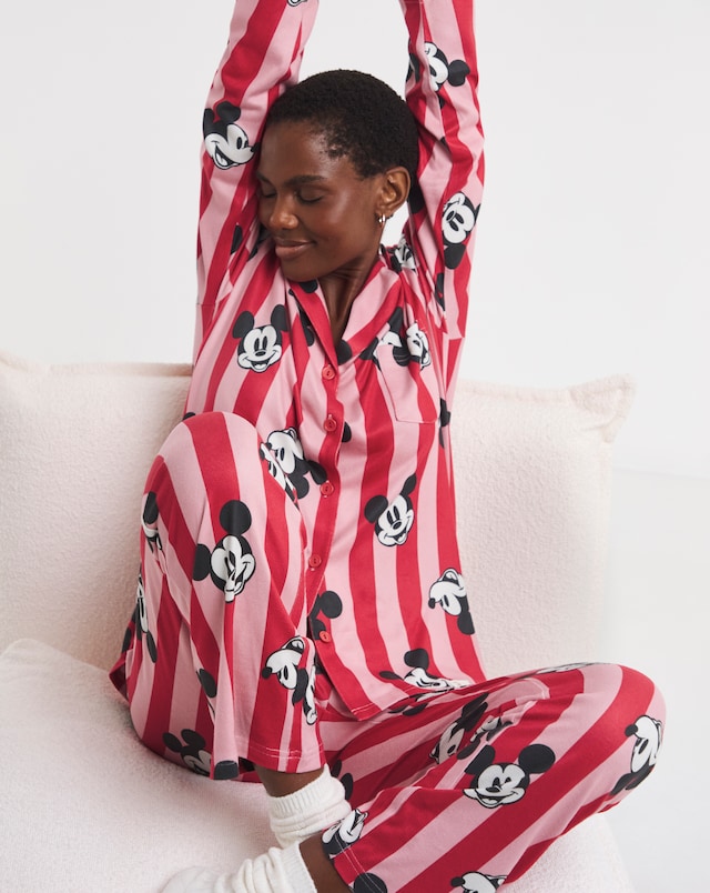 Mickey Mouse Button Through Pyjama Set