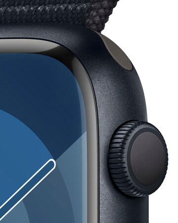 Apple Watch Series 9 GPS 45mm Midnight Aluminium Case, Midnight Sport Loop
