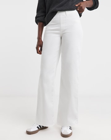 White Wide Leg Jeggings