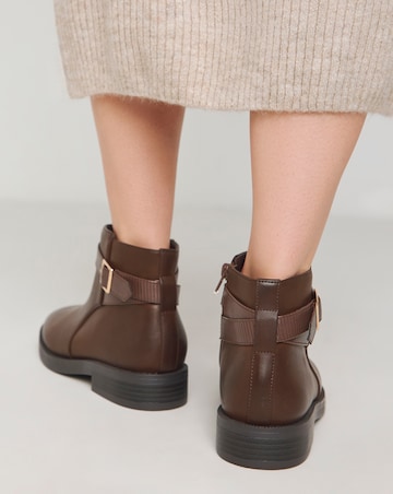 Drew Ankle Buckle Boot - Wide Fit (E)