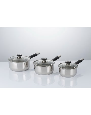 Viners Everyday 3 Piece Saucepan Set