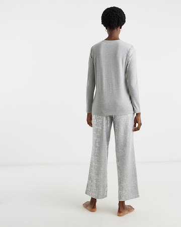 Henley Top Foil Print Lounge Set