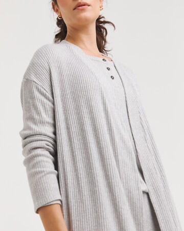 Grey Soft Touch Edge To Edge Cardi