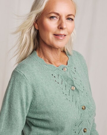 Julipa Pointelle Soft Wool Cardigan