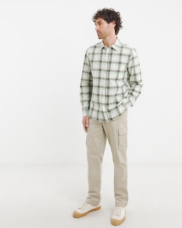 Long Sleeve Linen Check Shirt