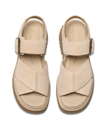 Clarks Evamar Wish Suede Buckle Sandal Standard Fit